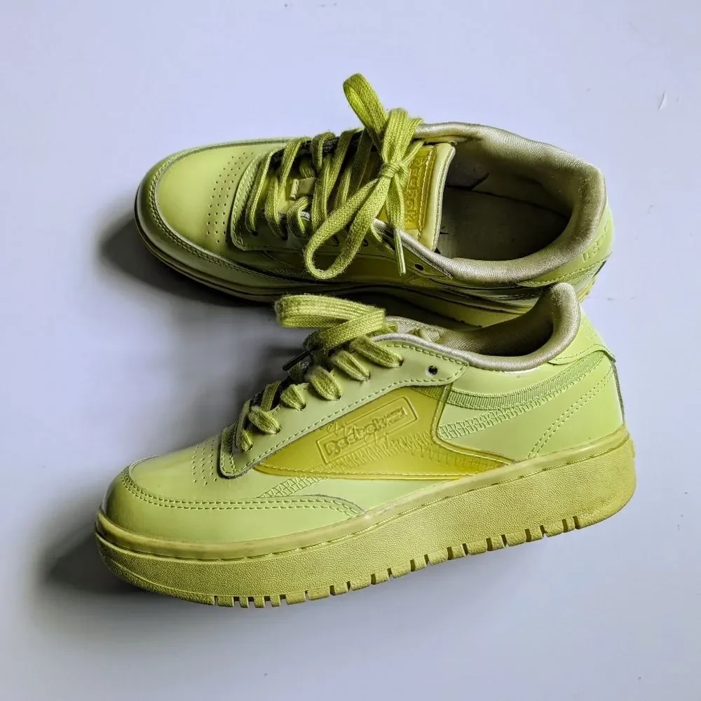 Reebok Club C Double Cardi B Low Womens Casual Shoes Neon Green H02568 (6)